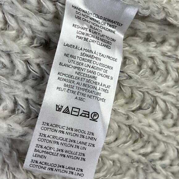 Anthropologie Pilcro Textured Chunky Knit Mockneck Tunic Sweater Ivory Size XL - Picture 6 of 8